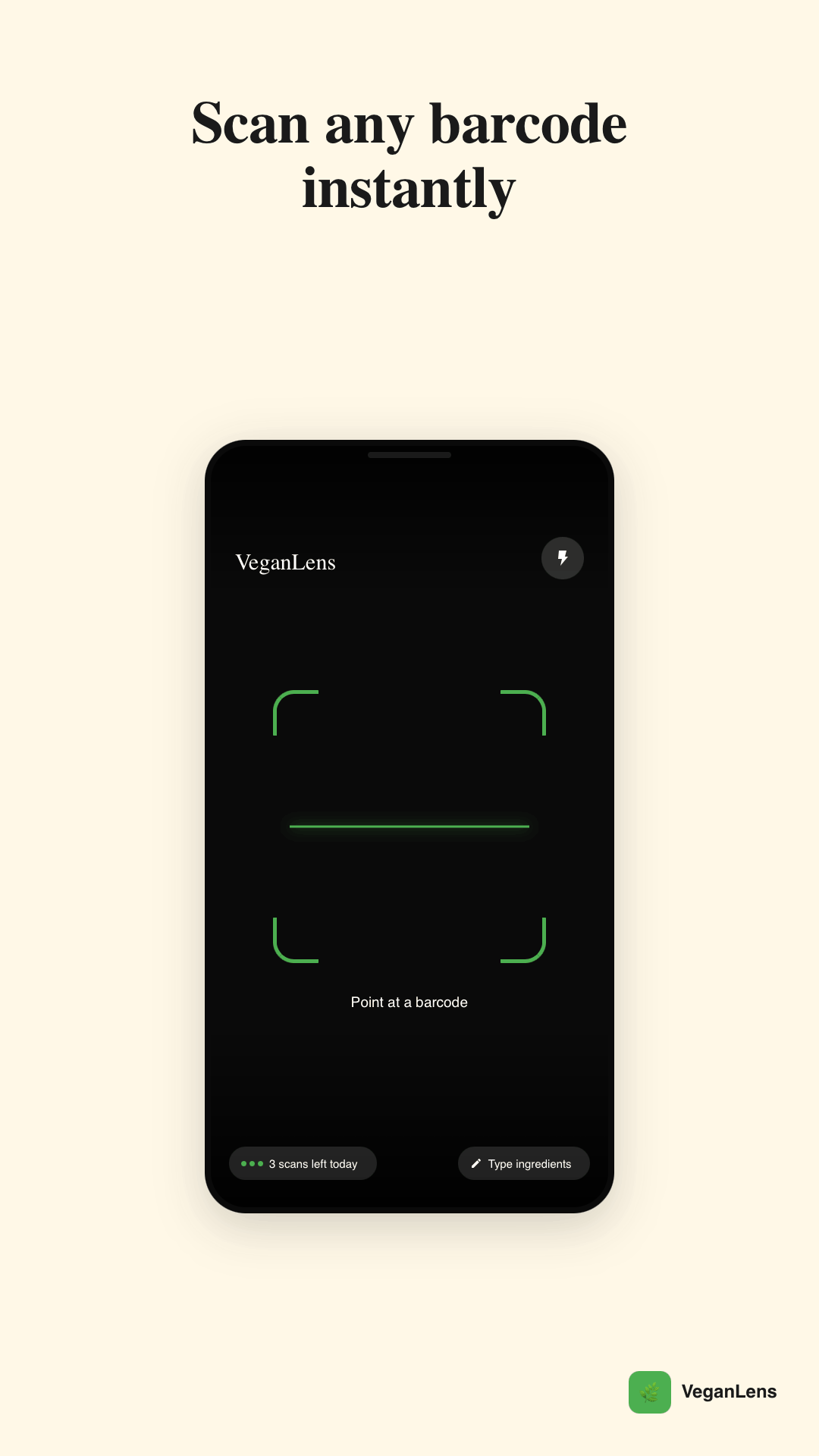 VeganLens — scan any barcode instantly