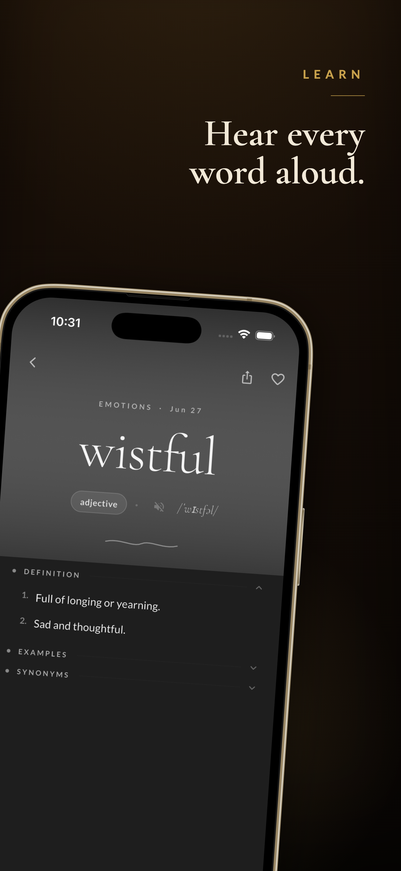 Verba — learn word details