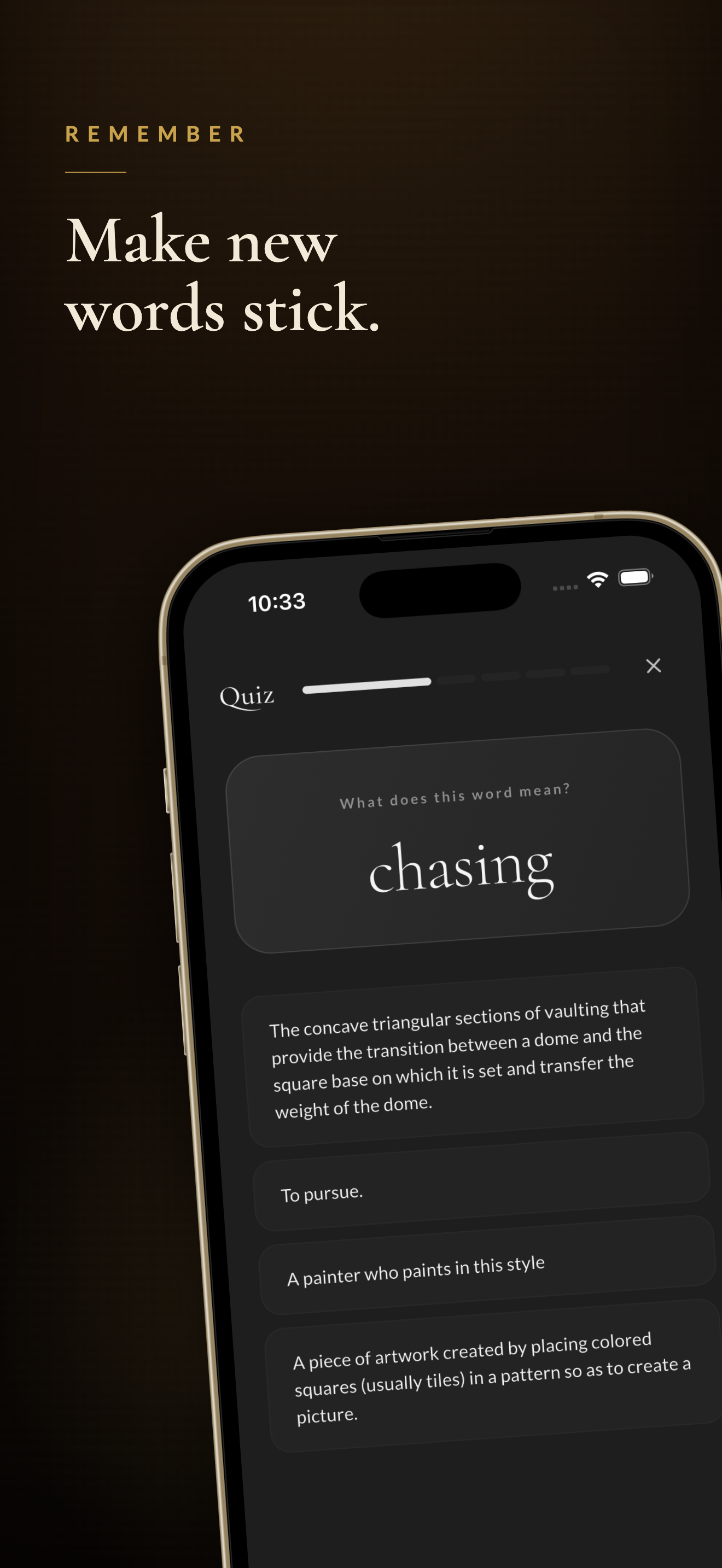 Verba — daily vocabulary quiz