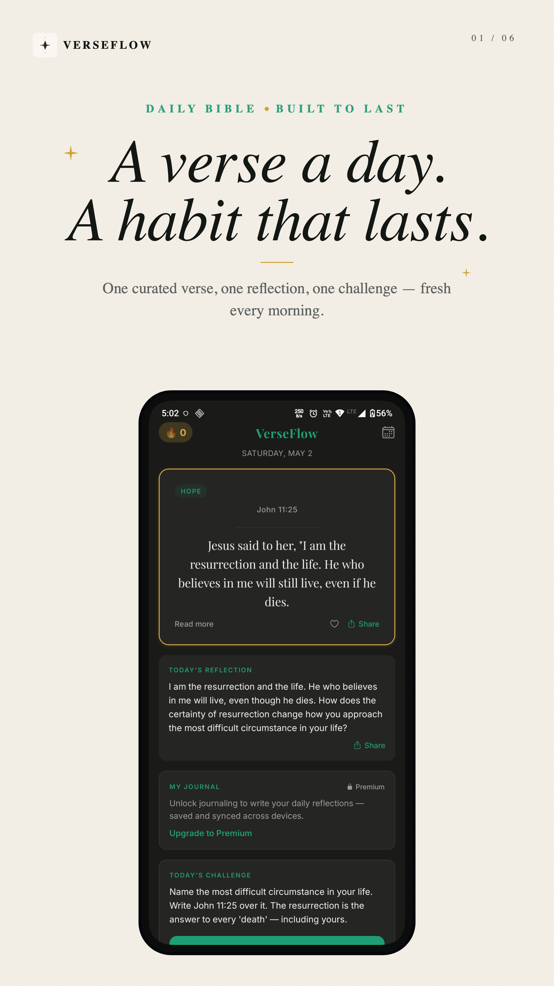 VerseFlow — daily verse and reflection