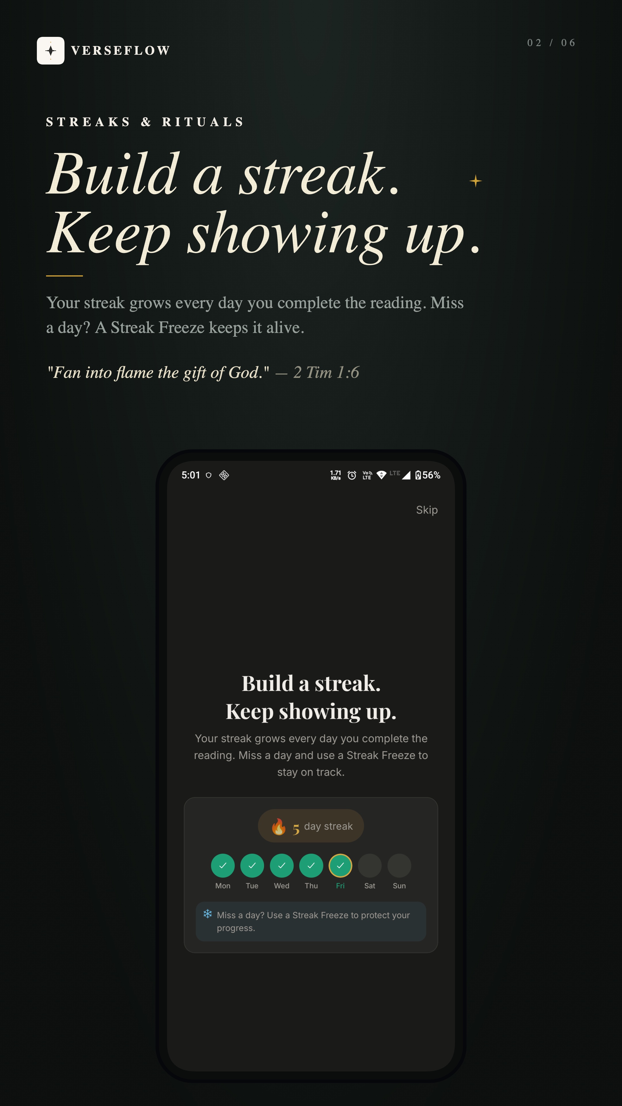 VerseFlow — streak tracking